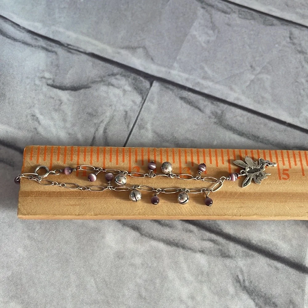 Vintage 925 rattle fairy charm 7” long - Picture 6 of 6